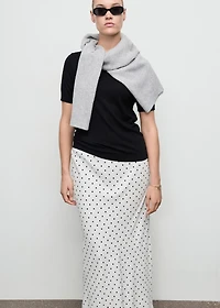 Long polka-dot skirt