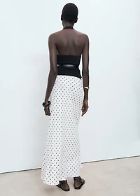 Long polka-dot skirt
