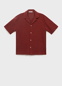 Cotton blouse with lace detail