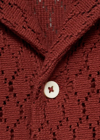 Cotton blouse with lace detail