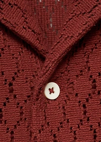 Cotton blouse with lace detail