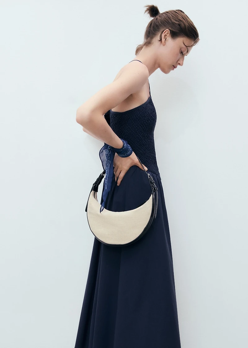Combined halter-neck dress