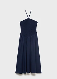 Combined halter-neck dress