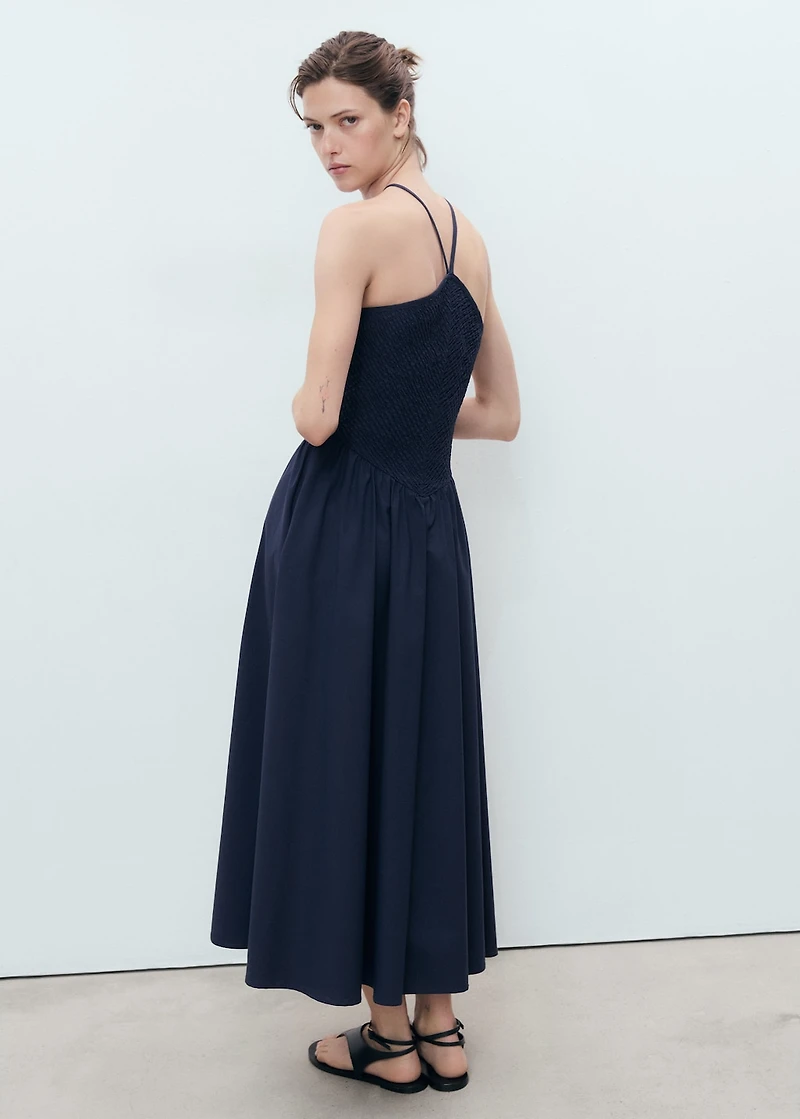 Combined halter-neck dress