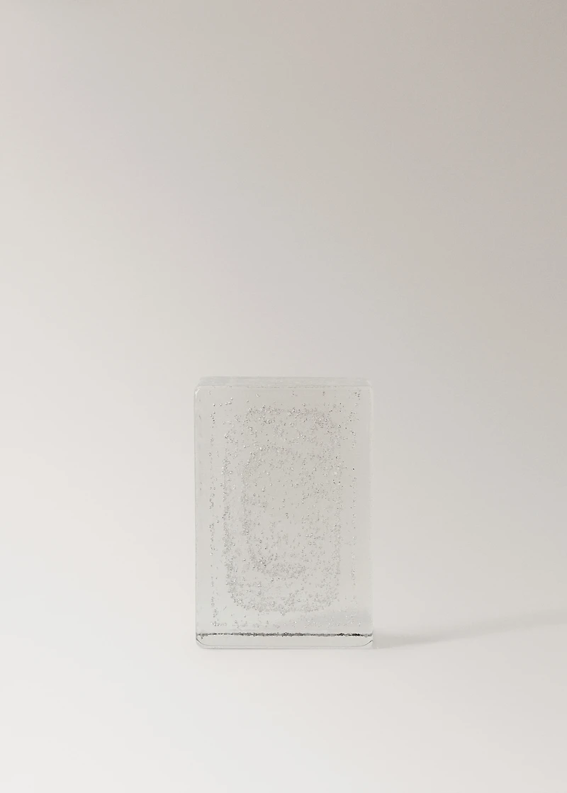 Bubble glass paperweight