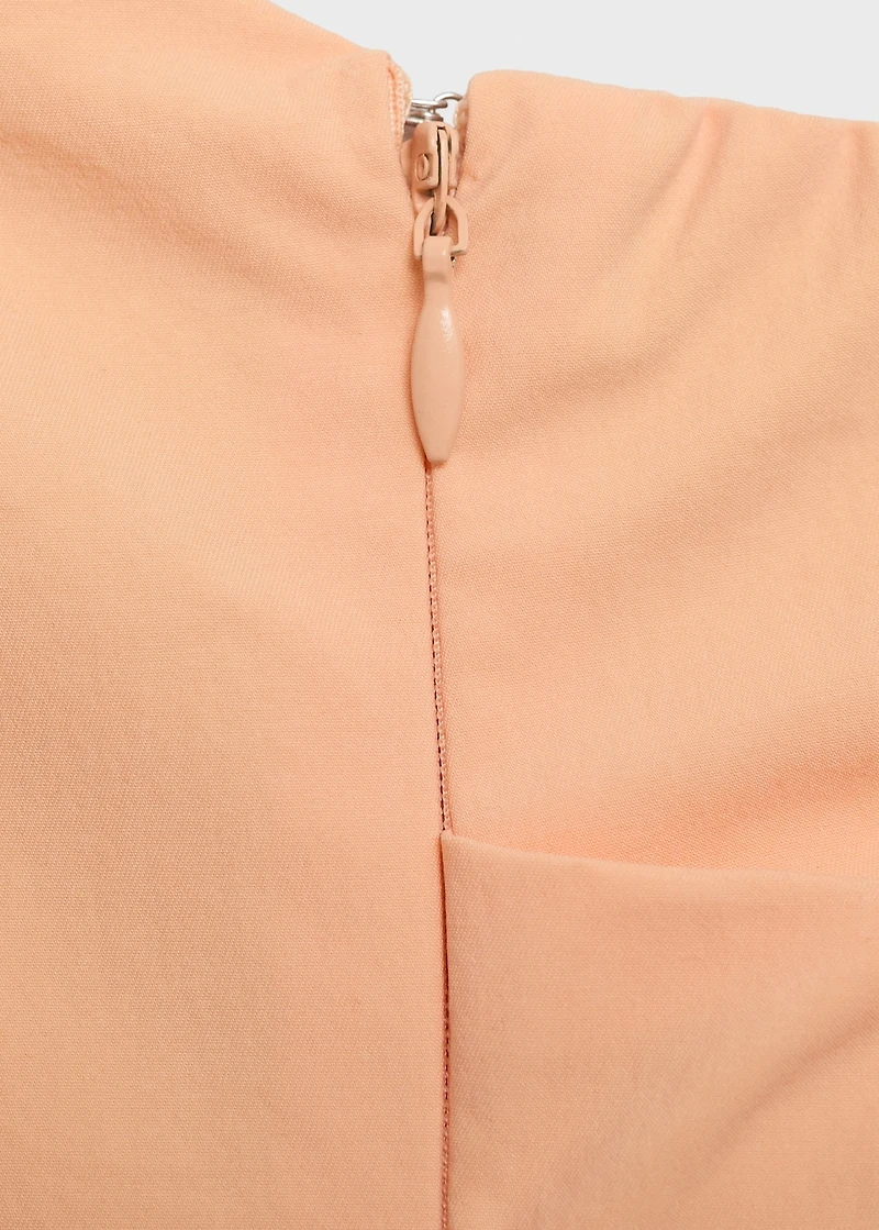 Strapless midi-dress