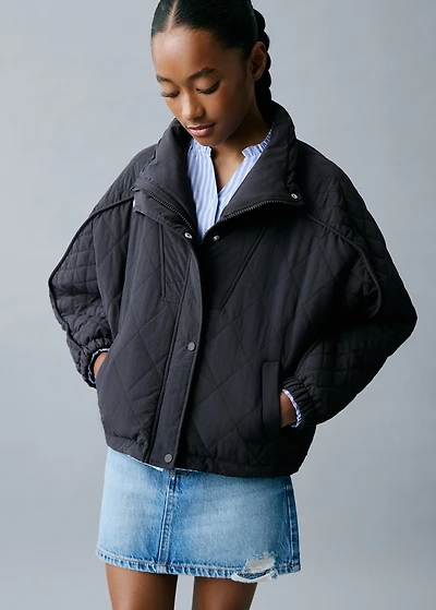 Oversized quilted anorak