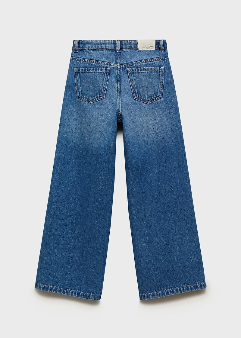Wide leg jeans with studs
