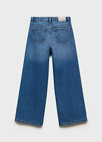 Wide leg jeans with studs