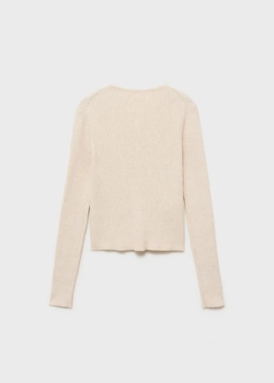 Ribbed sweater with buttons