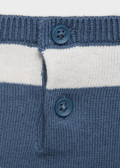 Striped cotton-blend sweater