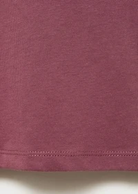 T-shirt with embroidered contrasting collar