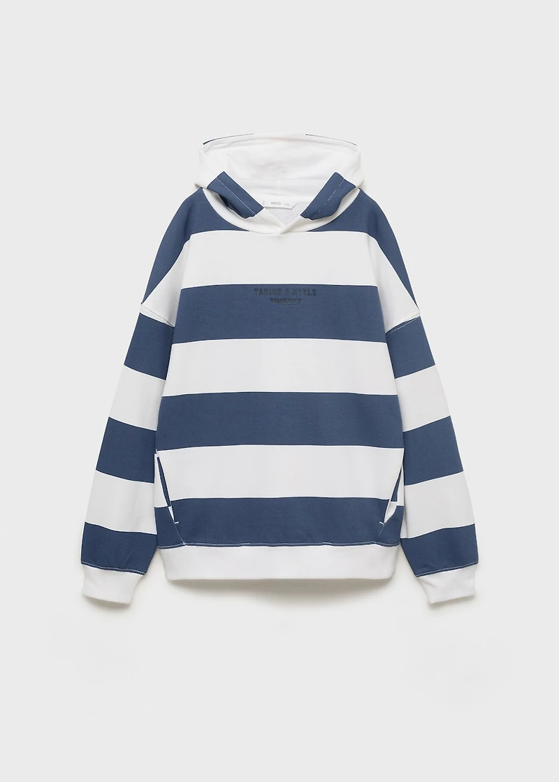 Striped hooded sweatshirt