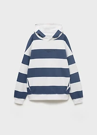 Striped hooded sweatshirt