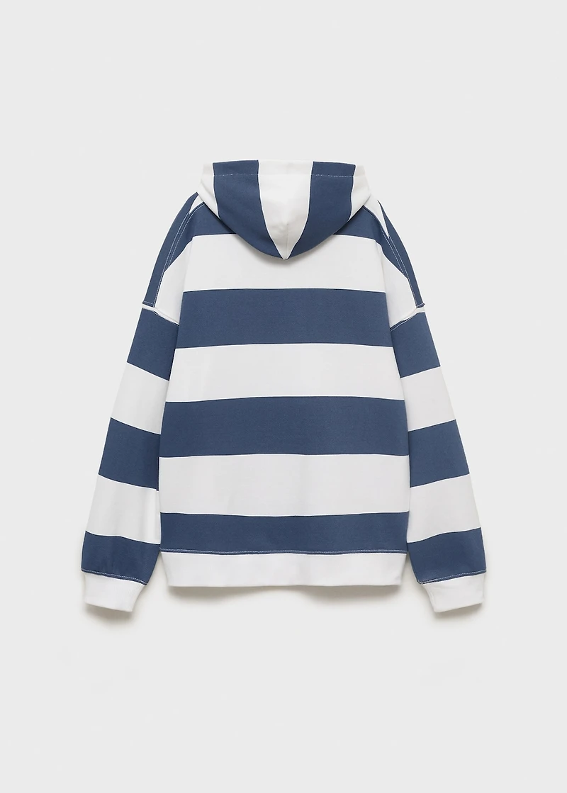 Striped hooded sweatshirt