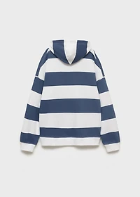 Striped hooded sweatshirt
