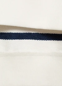 Striped cotton-blend sweatshirt