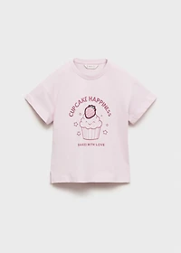 Embossed detail printed t-shirt