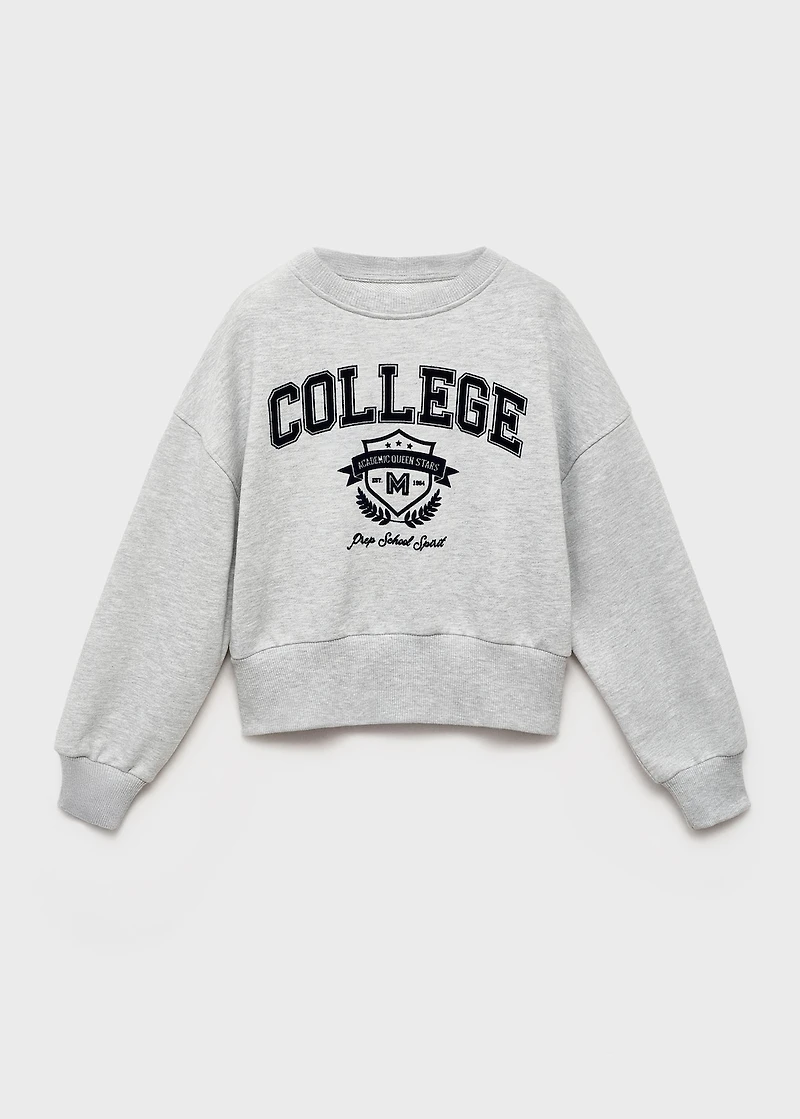 Monochrome college sweatshirt