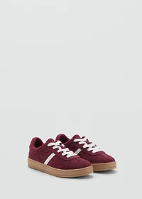 Leather mixed sneakers