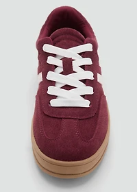 Leather mixed sneakers