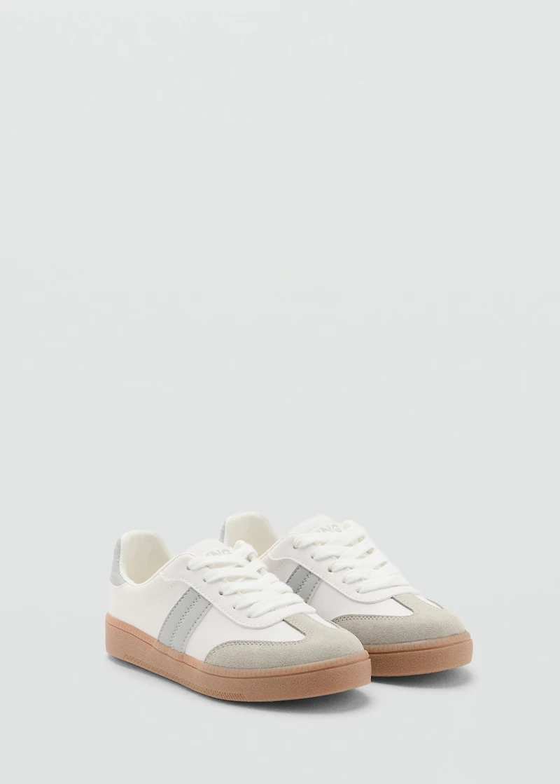Leather mixed sneakers