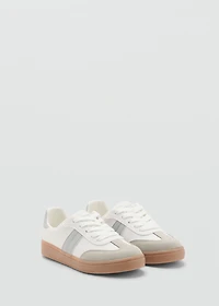 Leather mixed sneakers