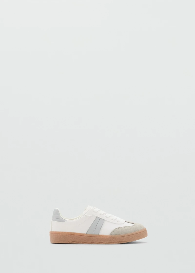 Leather mixed sneakers