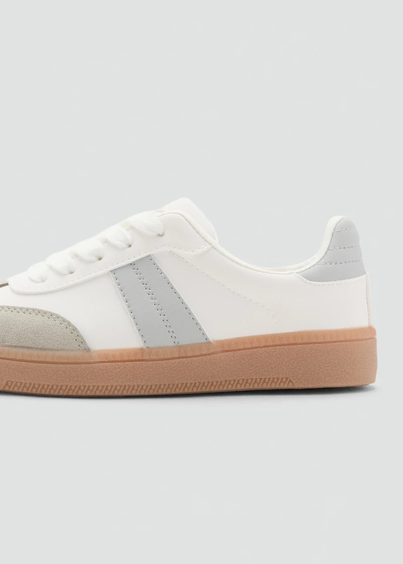 Leather mixed sneakers