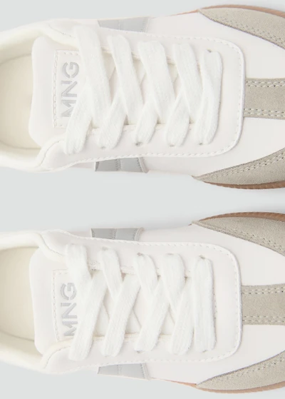 Leather mixed sneakers