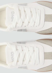 Leather mixed sneakers