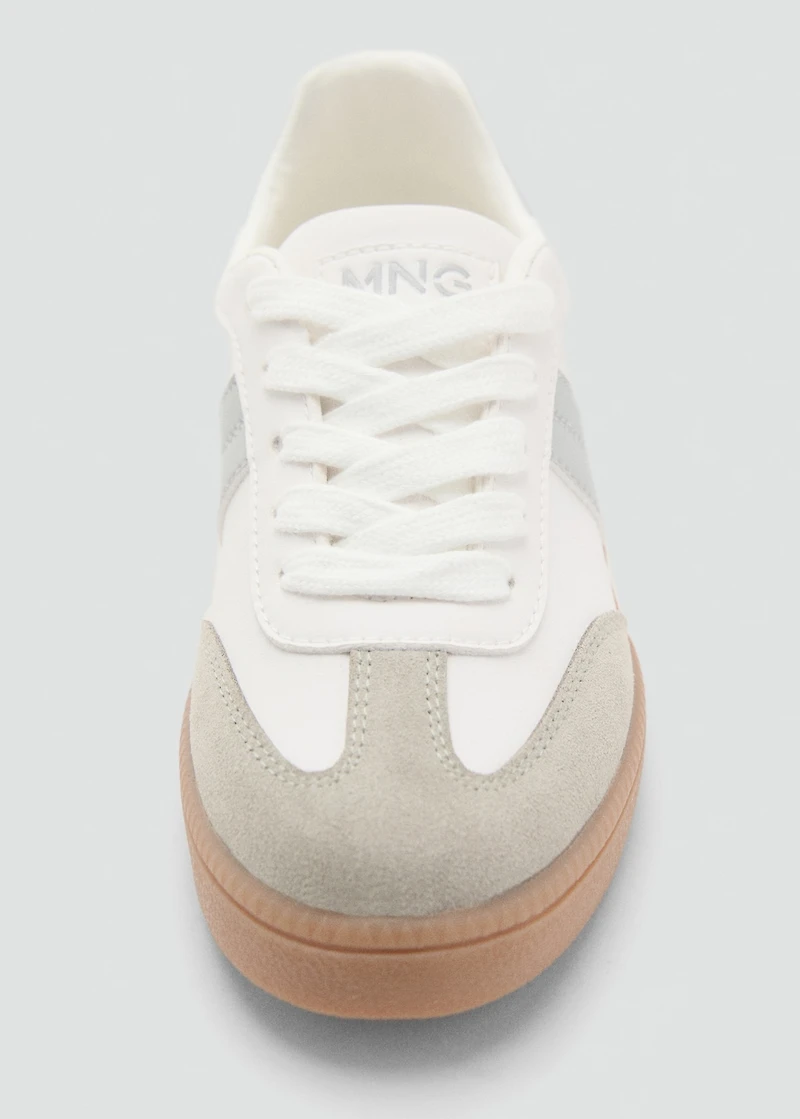 Leather mixed sneakers