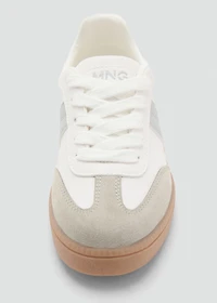 Leather mixed sneakers