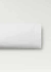 Cotton percale pillowcase with embroidered flowers 45x110 cm