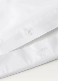 Percale cotton duvet cover with embroidered flowers for / cm bed