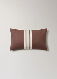 Cotton cushion cover with printed stripes 30x50 cm