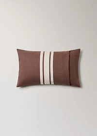 Cotton cushion cover with printed stripes 30x50 cm