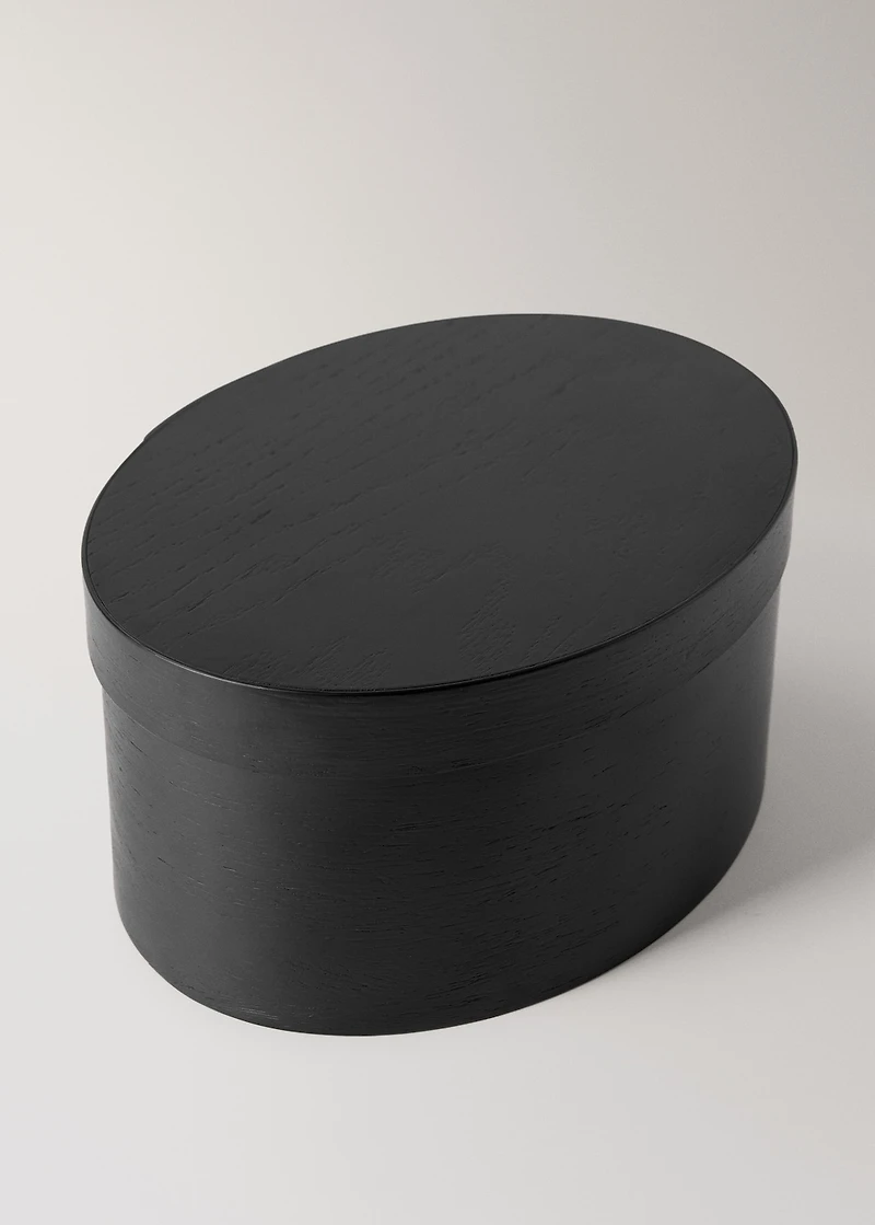 Medium oval wooden box
