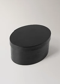 Small oval wooden box