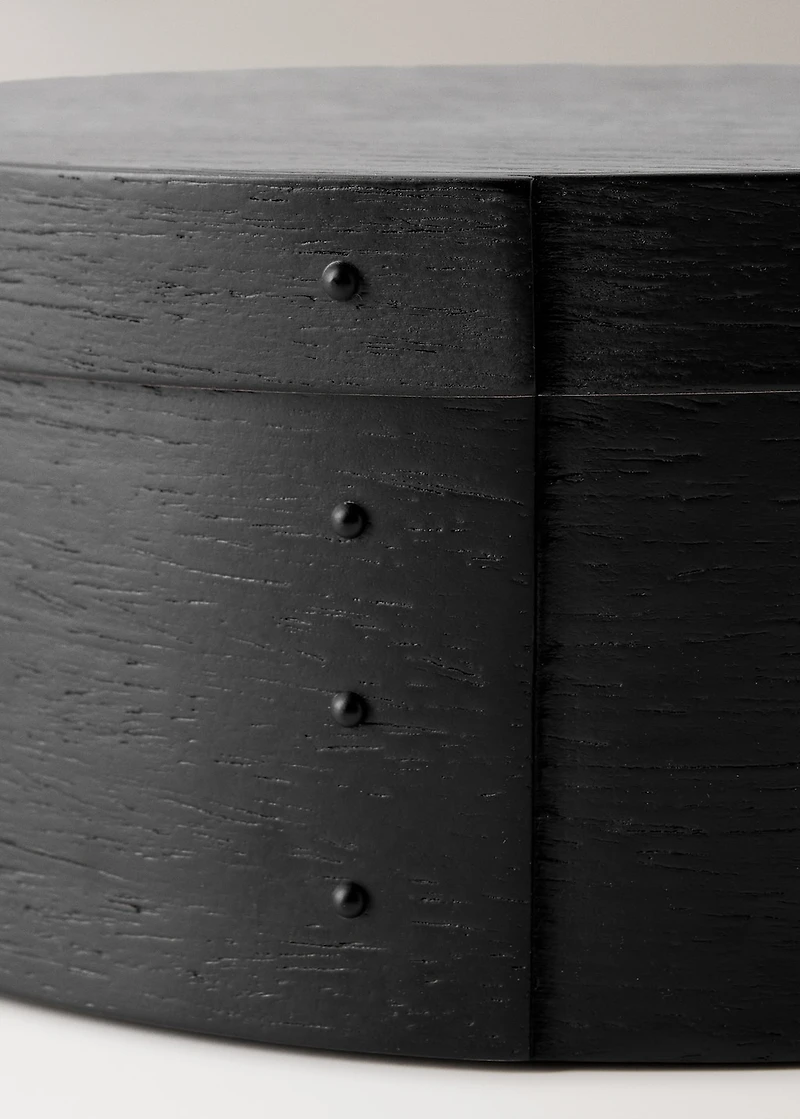 Small oval wooden box