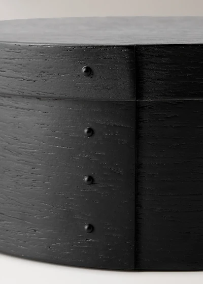 Small oval wooden box