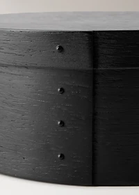 Small oval wooden box