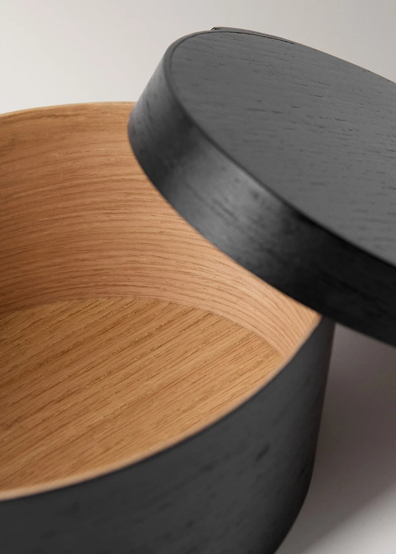 Small oval wooden box