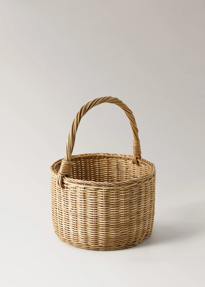 rattan basket with handles