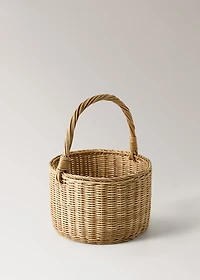 rattan basket with handles