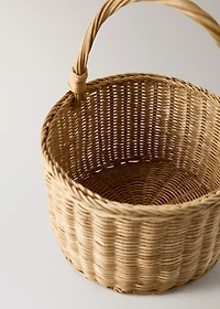 rattan basket with handles