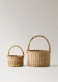 rattan basket with handles