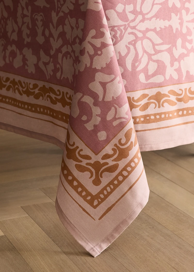 Printed canvas tablecloth for to diners