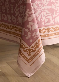 Printed canvas tablecloth for to diners