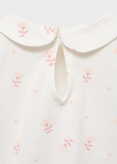 Baby-collar printed pajamas